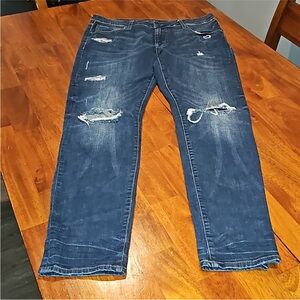 Aeropostale Men's Relaxed Fit Distressed Denim Skinny Jeans Sz 34/32